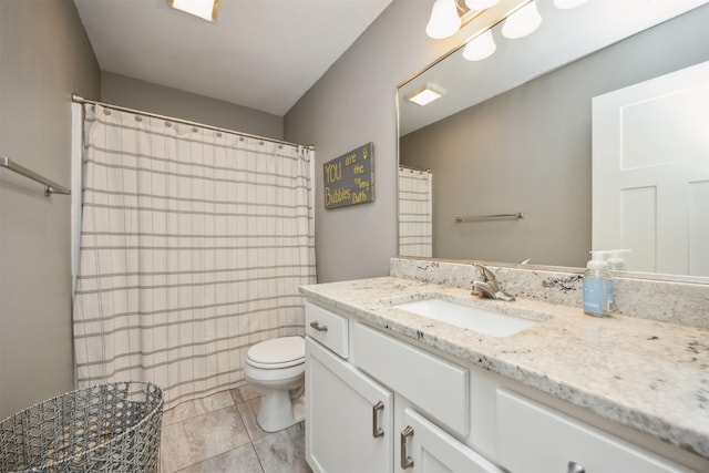 full bath with vanity and toilet
