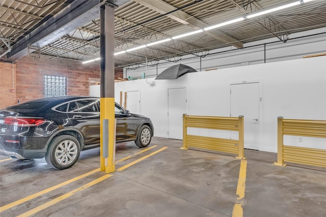view of parking garage
