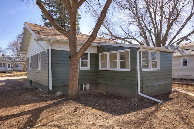 view of side of property