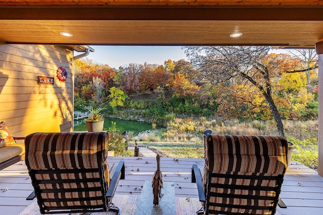 view of wooden deck