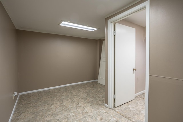 interior space featuring baseboards