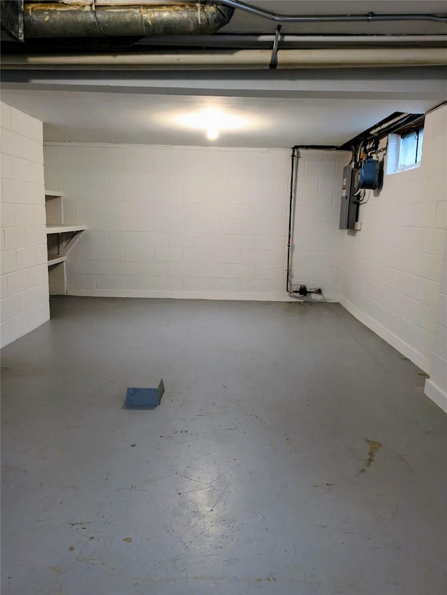 1300 NE 50th Pl, Des Moines, IA 50313 - basement with concrete block wall and gas meter