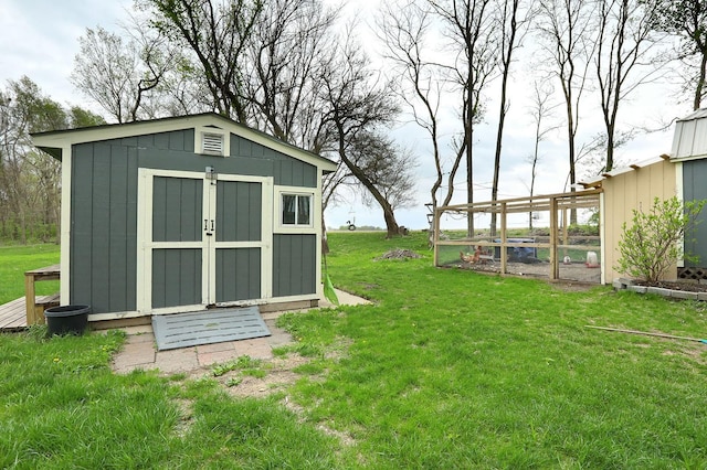 view of shed