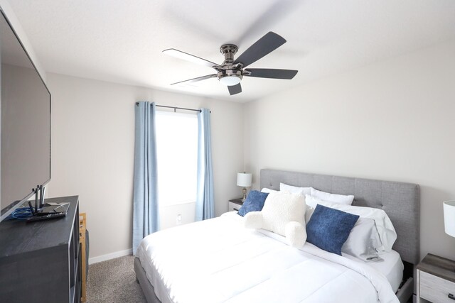 270 NW Charlestown Ln, Waukee, IA 50263 - bedroom with carpet and a ceiling fan