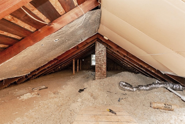 view of attic