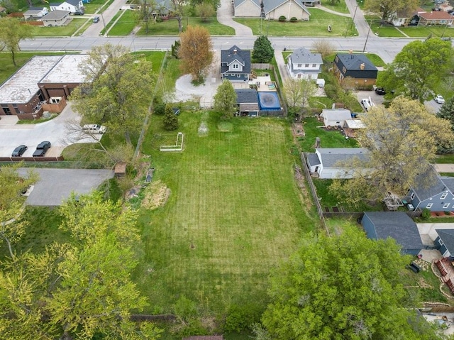 drone / aerial view with a residential view