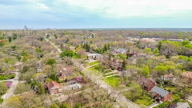 aerial view featuring a residential view