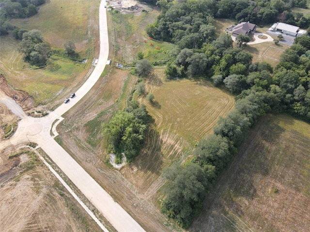 bird's eye view with a rural view
