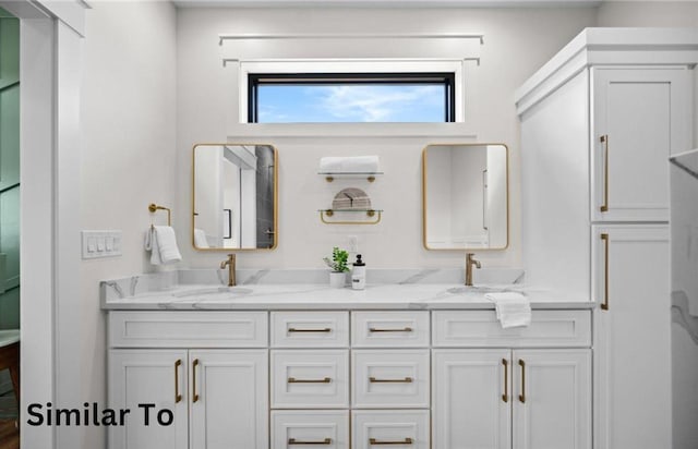 355 NW Red Oak Dr, Waukee, IA 50263 - full bath with double vanity and a sink