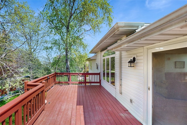 view of wooden deck