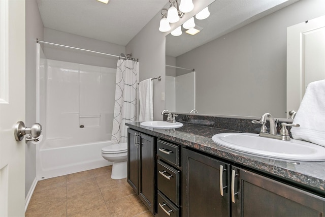 188 Bridgewood Dr, West Des Moines, IA 50266 - full bath featuring double vanity, toilet, tile patterned floors, and a sink