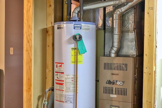 utilities with heating unit and water heater