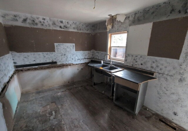 405 Charles St, Fort Dodge, IA 50501 - interior space featuring a sink and wood finished floors