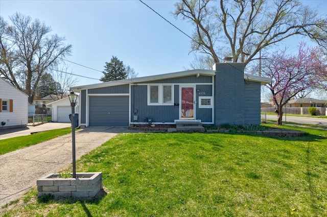 4132 69th St, Urbandale, IA 50322 - mid-century home with a chimney