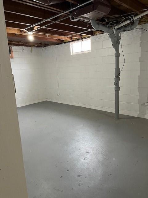 view of below grade area