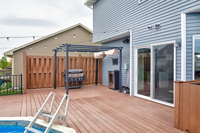 1009 NW Orchard Dr, Ankeny, IA 50023 - deck featuring a pergola and grilling area