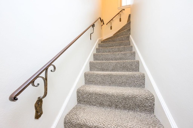 view of stairway