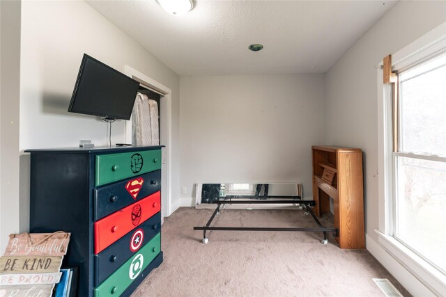 223 E Belmont St, Milo, IA 50166 - rec room featuring a healthy amount of sunlight, carpet flooring, and visible vents