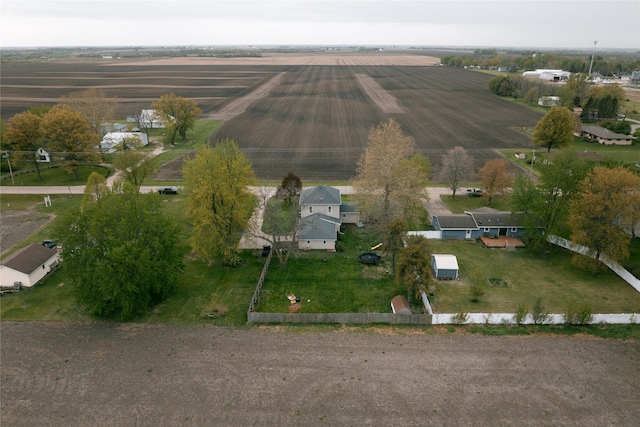 aerial view with a rural view