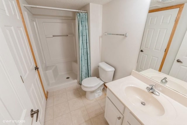 7422 SE 23rd St Unit 6, Des Moines, IA 50320 - full bath with vanity, tile patterned floors, toilet, and a shower stall