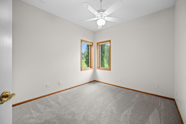 5099 Clover Ridge Rd, Panora, IA 50216 - unfurnished room with baseboards, a ceiling fan, carpet floors, and visible vents