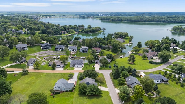 5099 Clover Ridge Rd, Panora, IA 50216 - drone / aerial view featuring a residential view and a water view