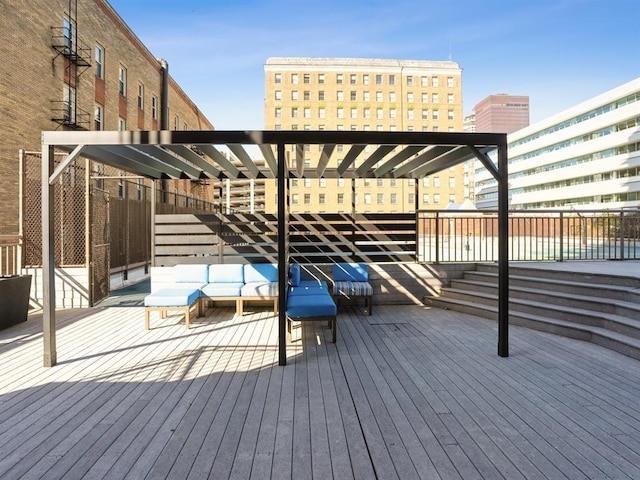 view of wooden deck