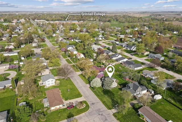 aerial view with a residential view