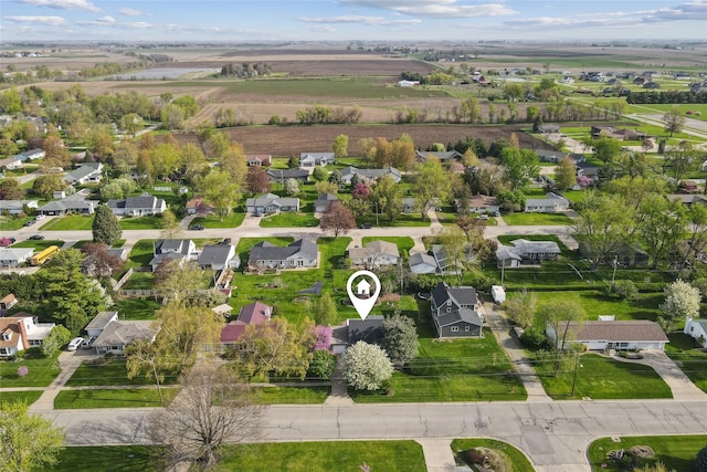 aerial view with a residential view