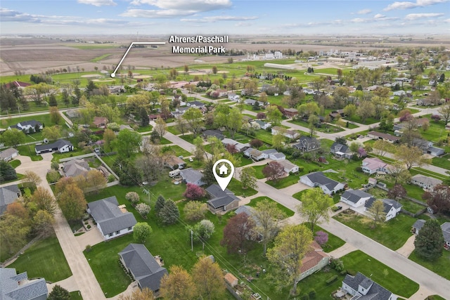 aerial view featuring a residential view
