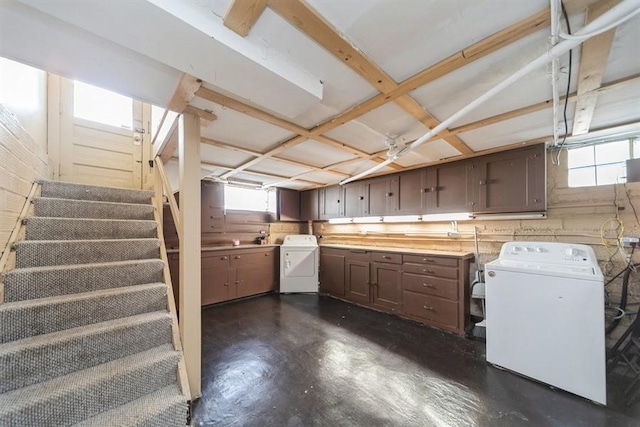 kitchen featuring light countertops and concrete floors