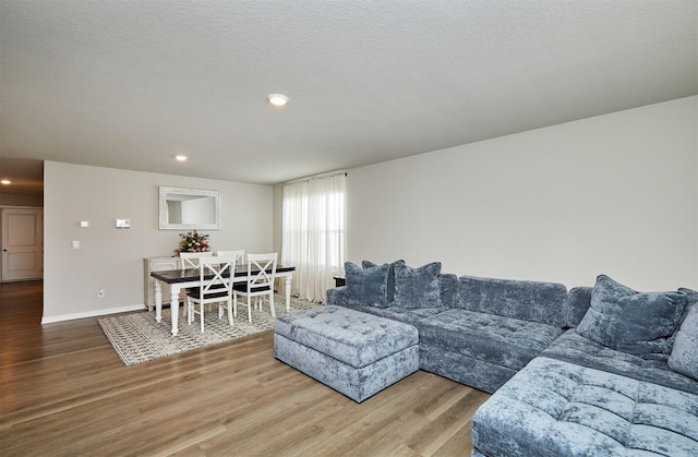 1150 NW Williamsburg Ln, Waukee, IA 50263 - living room with wood finished floors, baseboards, and recessed lighting
