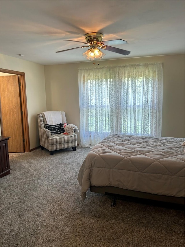 4460 Leo Dr, Panora, IA 50216 - bedroom featuring multiple windows, carpet flooring, and ceiling fan