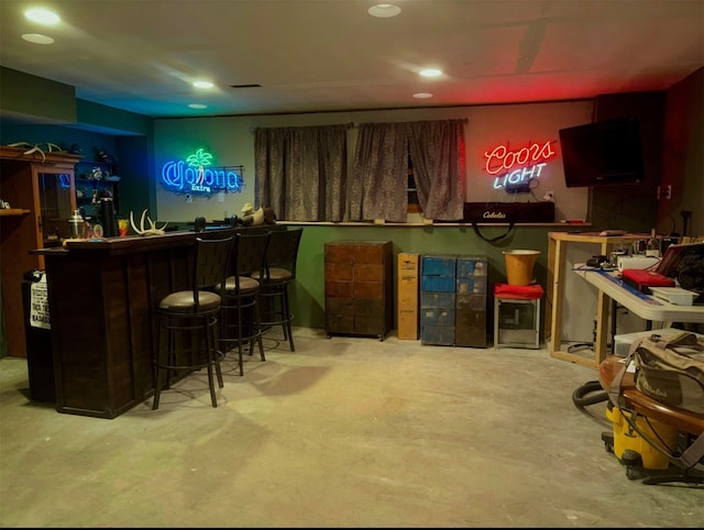 4460 Leo Dr, Panora, IA 50216 - indoor dry bar featuring concrete flooring and recessed lighting