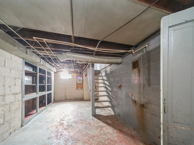 view of basement
