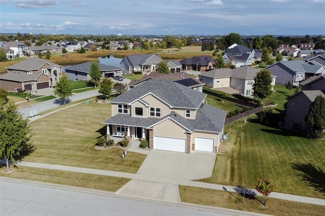 drone / aerial view featuring a residential view
