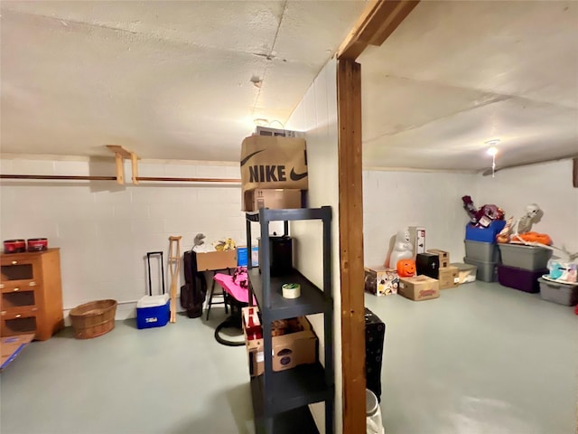 2216 Lay St, Des Moines, IA 50317 - below grade area with concrete block wall