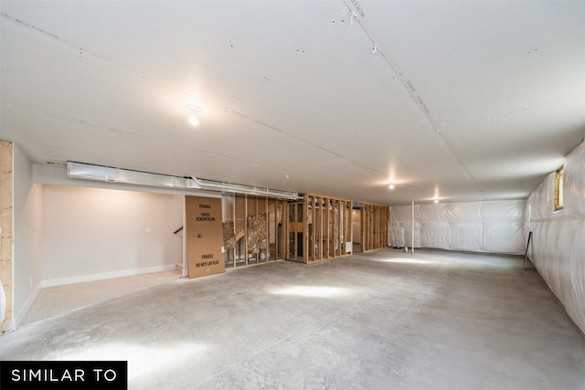 view of basement