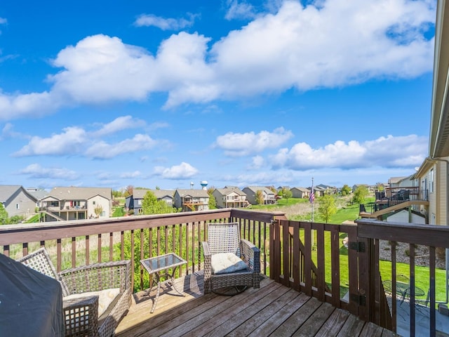 deck featuring a residential view