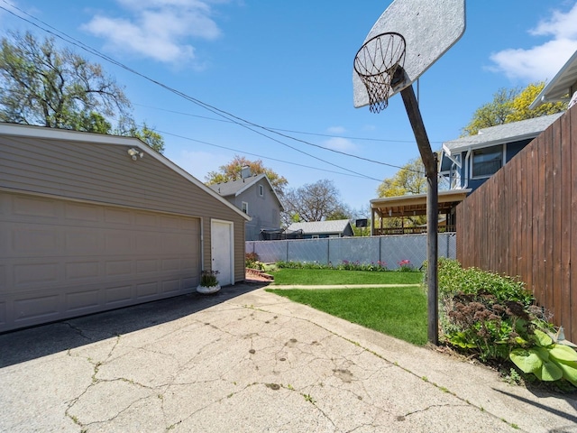 exterior space with fence