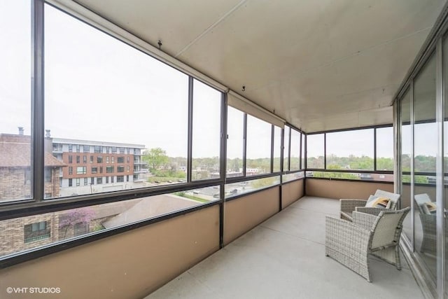 sunroom / solarium with a wealth of natural light