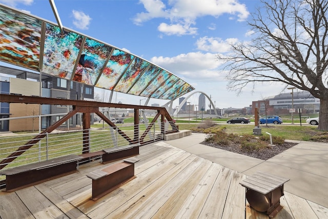 view of wooden deck