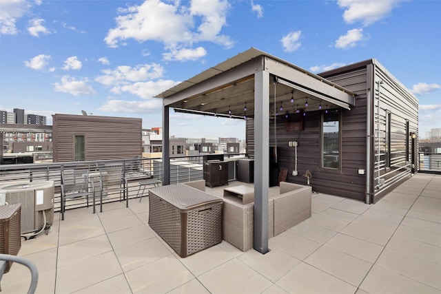 view of patio with central AC