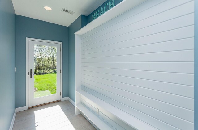 3803 SW 2nd Ct, Ankeny, IA 50023 - doorway to outside featuring baseboards, light wood-style flooring, and recessed lighting