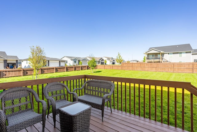 465 NW Gracewood Dr, Waukee, IA 50263 - deck with a residential view and a fenced backyard