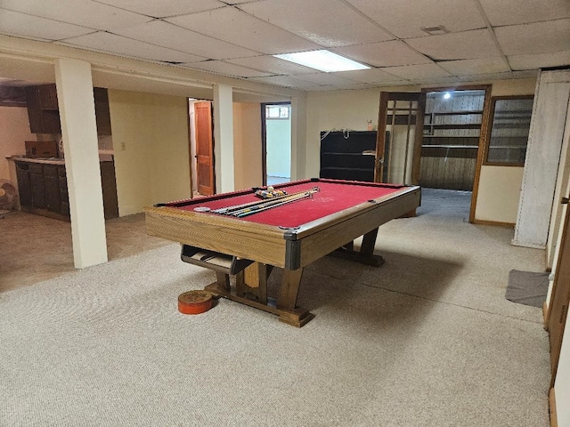 1991 190th Ave, Osceola, IA 50213 - playroom featuring billiards and a paneled ceiling
