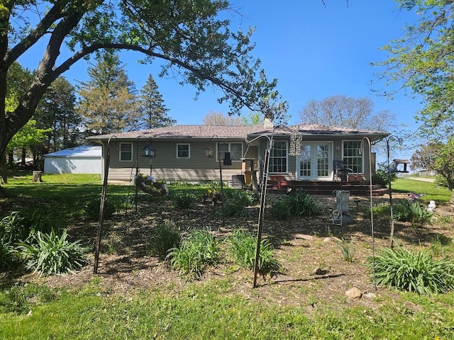 1991 190th Ave, Osceola, IA 50213 - rear view of house with french doors