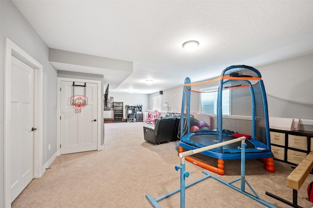 235 Emerson Ln, Waukee, IA 50263 - recreation room with carpet flooring and a textured ceiling