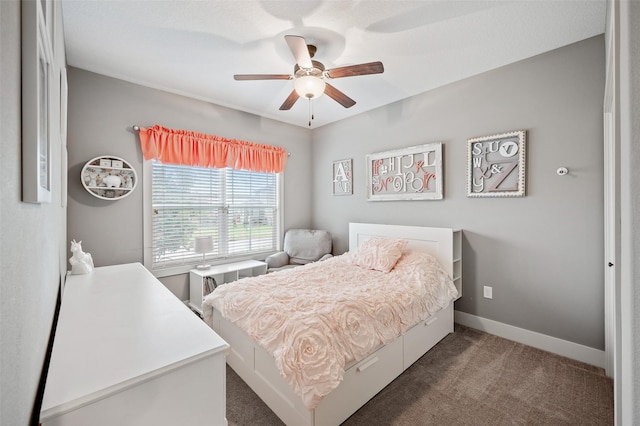 235 Emerson Ln, Waukee, IA 50263 - bedroom featuring carpet flooring, baseboards, and ceiling fan