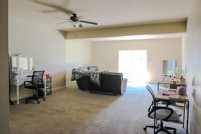 4917 Richmond Ave, Des Moines, IA 50317 - carpeted office featuring ceiling fan
